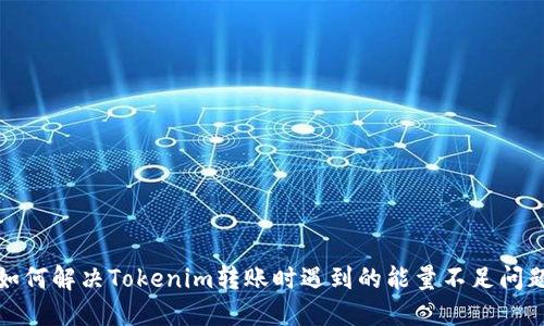 如何解决Tokenim转账时遇到的能量不足问题