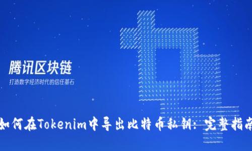 如何在Tokenim中导出比特币私钥: 完整指南