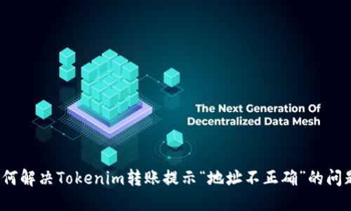 如何解决Tokenim转账提示“地址不正确”的问题?