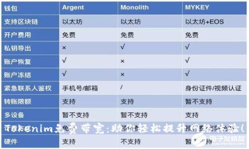 Tokenim免费带宽：助你轻松提升网络体验！